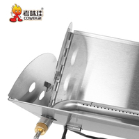 Barbecue au gaz en acier inoxydable 410 homologué CE pour le jardin, le camping et les voyages, avec design pliable et dispositif de sécurité anti-flamme