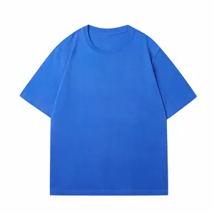 गर्मियों में गर्म बिक्री आकस्मिक खिंचाव सांस रॉयल ब्लू टी शर्ट महिलाओं के लिए आरामदायक oversized लघु आस्तीन टीशर्ट
