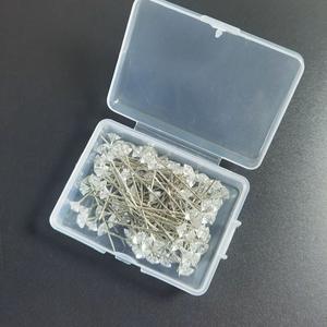 100 шт./упаковка ручной работы, алмазные булавки из нержавеющей стали, оптовая продажа, прозрачные кристаллические алмазные металлические булавки для цветочного магазина - Product Image 3