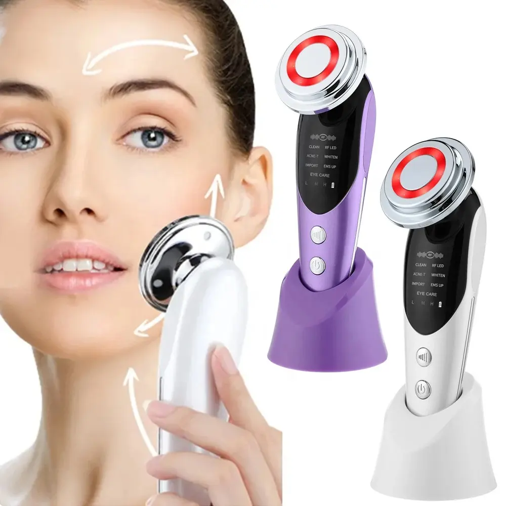 Hot Selling Wholesales 7 In 1 Gezichts Whitening Huid Verjonging Gezichtsmassageapparaat Face Lifting Anti Aging Rimpel Beauty Machine