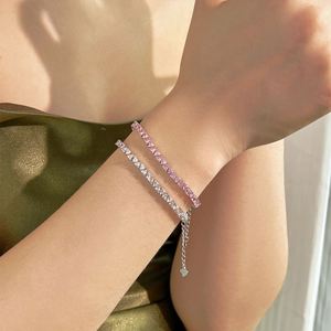 Dylam Stylish 925 Sterling Silver Hypoallergenic Rhodium Plated Diamond Heart Shape 5A Zirconia Tennis Jewelry <b>Bracelet</b> - Product Image 4