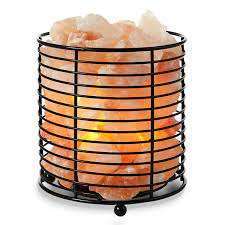 Lampes en sel de l'Himalaya en panier, avec morceaux de sel, ensemble complet, cordon électrique et ampoule, matériaux organiques - Product Image 6