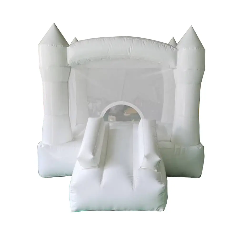 PVC cheap home use white wedding bouncy castle baby bouncer inflatable trampoline jumper for kids no MOQ limited