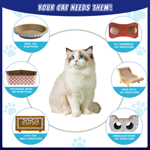 Vente en gros d'usine, <span class=keywords><strong>griffoir</strong></span> pour <span class=keywords><strong>chat</strong></span> en papier ondulé personnalisé de luxe, meubles pour animaux de compagnie respectueux de l'environnement - Product Image 3