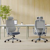 Chaise de bureau ergonomique à dossier haut en maille certifiée BIFMA, fabriquée en usine OEM, avec appuie-tête réglable