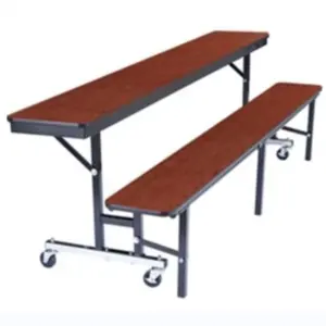 School Canteen Room Furniture Extendable Dining Table Large Weight Capacity 4 Seats Extendable Dining Table For Cafeteria