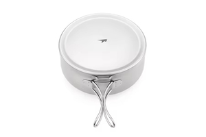 Boîte à lunch en titane réutilisable personnalisable, légère, portable, moderne, minimaliste, gris argenté, 1000 ml, avec logo personnalisable - Product Image 2