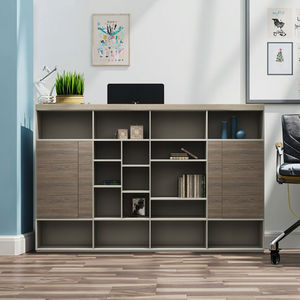 Bibliothèque en bois massif moderne et écologique, portes personnalisables, mini bibliothèque pour rangement mural, salon, hôpital, maison - Product Image 5