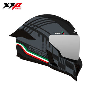 Casque de moto intégral NEUF avec grand spoiler, boucle à dégagement rapide, taille XXL, XXP KONG STRADA NERO GRAY DOT ABS, homologué DOT - Product Image 3