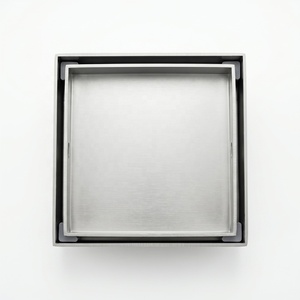 Siphon de sol carré en acier inoxydable robuste de 100 mm (4 pouces) pour usage commercial, anti-odeur, écologique, léger et moderne pour salle de bain et <span class=keywords><strong>baignoire</strong></span> - Product Image 6