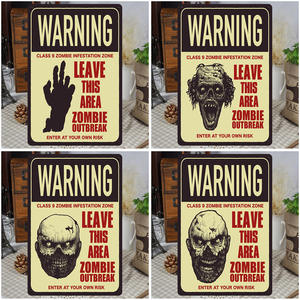 डार्क डेंजर मेटल साइन चेतावनी ज़ोंबी टिन साइन्स बार पब क्लब डेंजर जोन आयरन ब्रांड के लिए हॉरर पोस्टर वॉल आर्ट सजावट को वैयक्तिकृत करें - Product Image 3