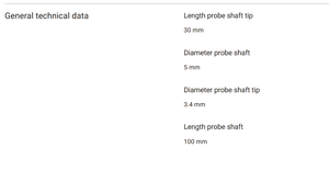 TESTO 0602 0293 หัววัดอุณหภูมิแบบจุ่มและวัดอากาศ T/C ชนิด K-Type Thermocouple - Product Image 3