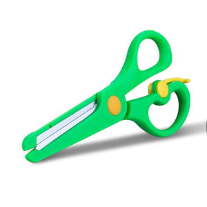 Ciseaux pour étudiants vert bleu rose, lames en acier inoxydable, poignée en plastique souple, sécurité, outils de découpe multi-usages, bricolage, artisanat - Product Image 4