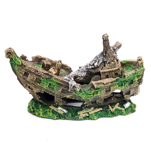 Ornement Navire Coulé Bateau Poisson Épave Réservoir Saig Aquarium décoration Naufrage - Product Image 4