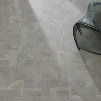 Parquet en bois décoratif de luxe, motif artistique gris pour la rénovation intérieure