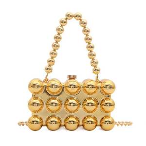 Herzförmige Clutch Strass Abendtaschen für Damen Frauen Abschlussball Gold Kristall Handtasche - Product Image 4