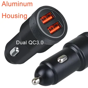Aluminium gehäuse 12V 36W Dual QC3.0 Schnell lade adapter Handy USB Auto ladegerät
