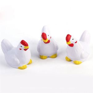 Jouet anti-stress en forme de poulet, unisexe, 1 pièce/sac OPP, en mousse PU, personnalisable avec logo, poulet anti-stress en forme d'animal, pas cher - Product Image 1