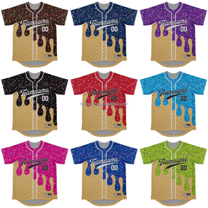 Maillots de baseball personnalisés à motif de crème glacée, tenues assorties pour la famille, pour jeunes et adultes, pour les jours de match estivaux - Product Image 3