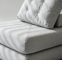 Canapé paresseux minimaliste moderne en forme de bloc de tofu pour petit appartement, fauteuil simple sans accoudoirs en tissu chenille
