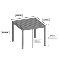 DEEZON Auvent de jardin extérieur Auvent automatique Toit à persiennes rétractable électrique motorisé Pergola en aluminium