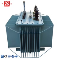 Transformateur de distribution immergé dans l'huile haute tension 35 kV 2500 kVA, bobinage en cuivre, refroidissement ONAN, équipement électrique extérieur