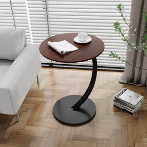 Tavolino Rotondo Moderno per Soggiorno e Sala da Pranzo, per Piccoli Appartamenti, Tavolino da <span class=keywords><strong>Caffè</strong></span> con Design Semplice e Angoli Arrotondati - Product Image 2