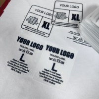 Étiquettes de taille pour vêtements de qualité supérieure, résistantes à l'étirement, lavables, prêtes à l'impression DTF, autocollants de transfert thermique DIY pour logo sur vêtements
