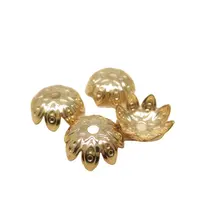 Wholesale hight quality 24K gold plated Lotus beads cap for DIY jewelry accessories
