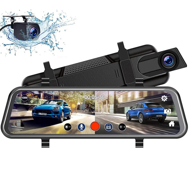 High Definition 10 Inch Touch Screen WiFi Car Dashboard Camera Dual Lens with Multi-Language Loop Recording Black Box Dash Cam