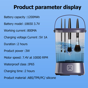 Factory Price Portable <b>Makeup</b> Brush Cleaning <b>Tools</b> USB Automatic Electric <b>Makeup</b> Brush Cleaner Machine - Product Image 6