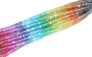 Compra Heishi Natural Flashy Rainbow Moonstone Smooth con forma de neumático con cuentas de 5 a 6mm 15 "de longitud Rainbow Moonstone Smooth Bead - Product Image 5