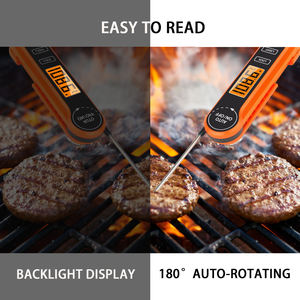 IPX5 termometer daging barbekyu, pengukur suhu baca <span class=keywords><strong>Digital</strong></span> instan tahan air dengan lampu latar <span class=keywords><strong>Probe</strong></span> suhu untuk panggangan BBQ - Product Image 3