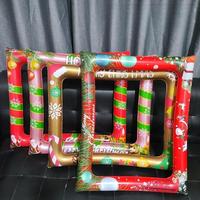 Cadre photo en PVC gonflable de Noël, décoration de fête unisexe, accessoires de mise en scène pour événements
