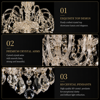 Lustre de luxe pour mariage, décoration de table de mariage, lustres suspendus pour mariage