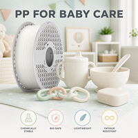 Filament d'impression 3D en PP de qualité alimentaire, filament d'imprimante 3D en polypropylène sans danger pour les aliments, pour modèles d'impression en contact avec les aliments, 1 kg