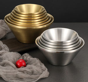 <span class=keywords><strong>Bol</strong></span> à soupe et à nouilles japonais en acier inoxydable double couche 250/390/450/620/750/<span class=keywords><strong>900</strong></span>/1200ml, design en forme de chapeau, poli pour restaurant - Product Image 1