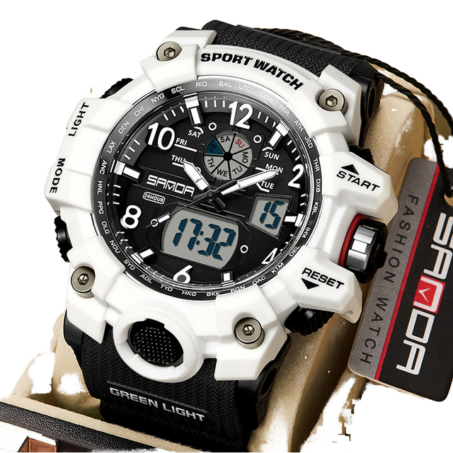 Multi Function News Style LED Digital Digital Watches for Men Sports Water Proof Digital Wristwatch