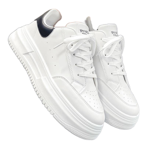 Autumn Men's Breathable Mesh Lace-up White Running <b>Shoes</b> Korean Style Trendy Versatile Thick-Soled <b>Height</b> <b>Increasing</b> Sneakers - Product Image 1