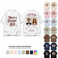T-shirt personnalisé pour couple, 100 % coton, imprimé DTG, col rond, manches courtes, pour anniversaire de mariage, assorti pour homme et femme
