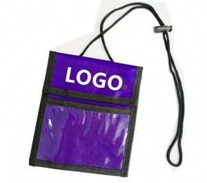 Badge Pen Loops and Zipper Pocket Name Tag Holder With Storage Pouches Display Window Adjustable Lanyard <b>Gift</b> - Product Image 2
