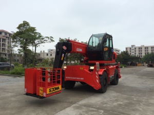 4 टन 4 टी 360 घुमाया <span class=keywords><strong>telehandler</strong></span> रोटरी <span class=keywords><strong>telehandler</strong></span> दूरबीन हैंडलर लोडर HNTR4015 15M उठाने की ऊँचाई के साथ - Product Image 4