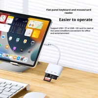 Lector de Tarjetas móvil tipo C USB 3,0 OTG Flash Drive Tarjeta SD y TF Transferencia de cámara Multisistema Compatible para Hub en stock