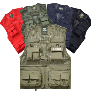 Customized logo double-sided breathable work vest with multiple pockets, unisex sports jacket for both men and <b>women</b> - Product Image 1