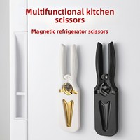 Ciseaux de cuisine magnétiques en acier inoxydable multi-usages pour réfrigérateur, coupe-os pour poulet, barbecue, poisson et légumes