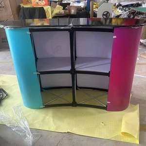 内部棚付きカスタムポップアップトレードショーカウンターデスク - Product Image 5