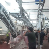 Palan de pente de carcasse de bétail pour levage de vache de bétail pour saigner l'équipement d'abattage pour l'usine d'abattoir de bétail