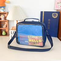 Itabag bricolage clair bandoulière sac à bandoulière sac à dos japonais sac d'école sac à bandoulière pour Anime broches affichage