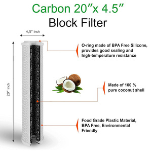 Cartuchos de filtro de repuesto para sedimentos de bloque de carbono CTO para toda la casa de <span class=keywords><strong>5</strong></span> micras 10 "X 4,<span class=keywords><strong>5</strong></span>" - Product Image 2