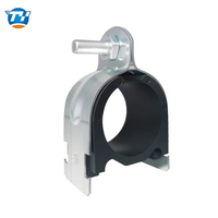 Collier de serrage pour tuyau en acier au carbone électrogalvanisé avec revêtement en caoutchouc anti-vibration pour conduites CVC et de lutte contre l'incendie